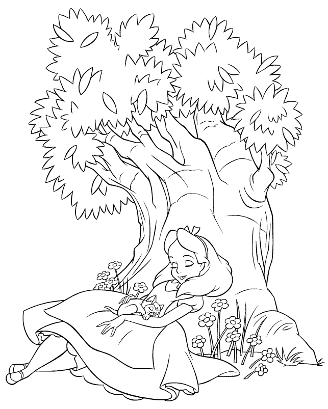 Dibujo para colorear: Alice in Wonderland (Películas de animación) #127936 - Dibujos para Colorear e Imprimir Gratis