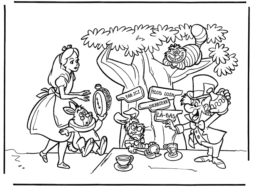 Dibujo para colorear: Alice in Wonderland (Películas de animación) #127938 - Dibujos para Colorear e Imprimir Gratis