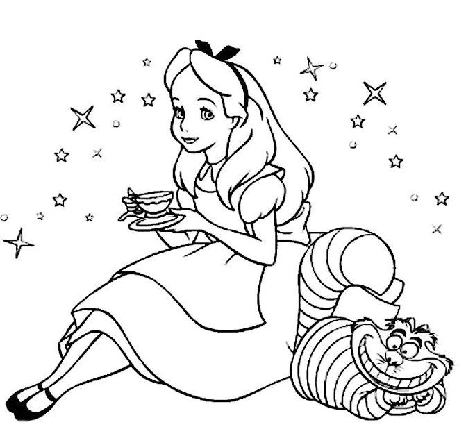 Dibujo para colorear: Alice in Wonderland (Películas de animación) #127960 - Dibujos para Colorear e Imprimir Gratis