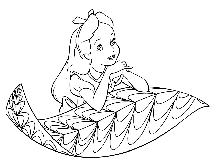 Dibujo para colorear: Alice in Wonderland (Películas de animación) #127975 - Dibujos para Colorear e Imprimir Gratis