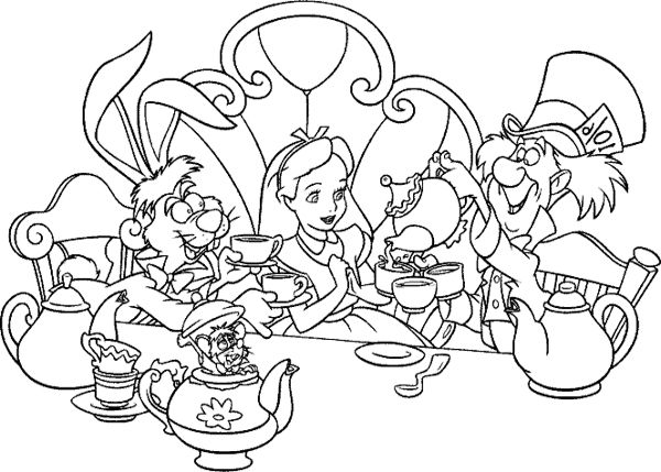 Dibujo para colorear: Alice in Wonderland (Películas de animación) #127979 - Dibujos para Colorear e Imprimir Gratis