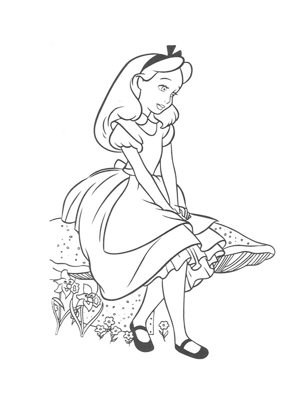 Dibujo para colorear: Alice in Wonderland (Películas de animación) #128020 - Dibujos para Colorear e Imprimir Gratis