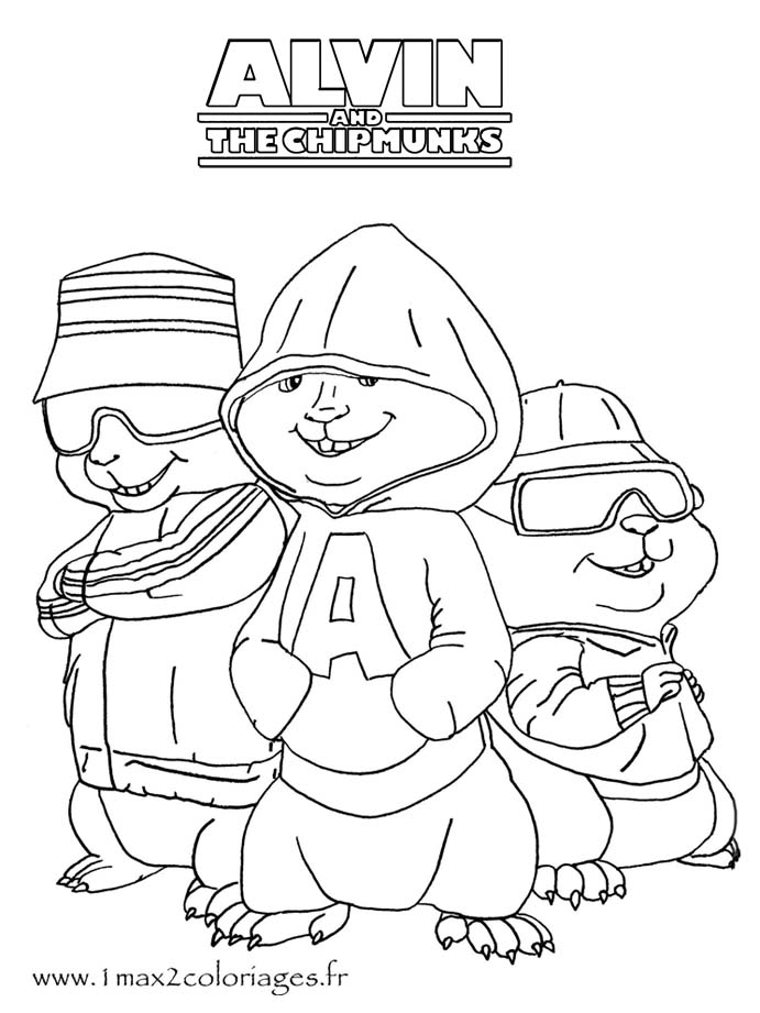 Dibujo para colorear: Alvin and the Chipmunks (Películas de animación) #128248 - Dibujos para Colorear e Imprimir Gratis