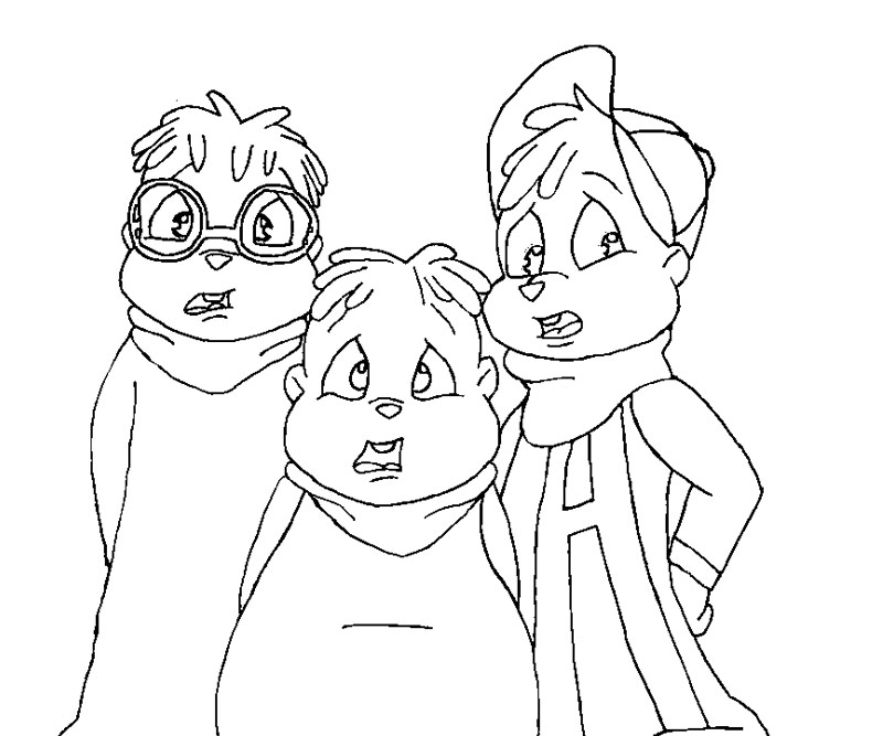 Dibujo para colorear: Alvin and the Chipmunks (Películas de animación) #128307 - Dibujos para Colorear e Imprimir Gratis