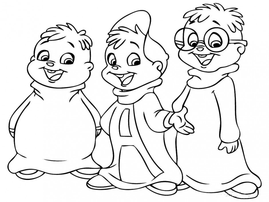 Dibujo para colorear: Alvin and the Chipmunks (Películas de animación) #128345 - Dibujos para Colorear e Imprimir Gratis
