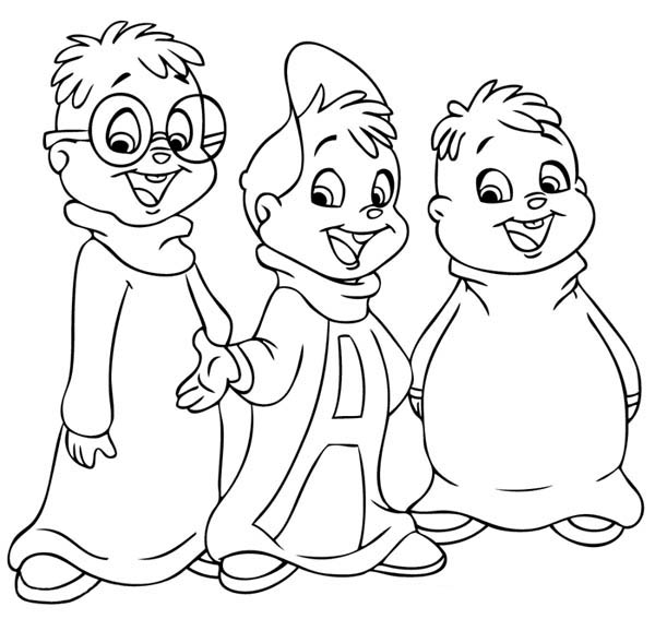 Dibujo para colorear: Alvin and the Chipmunks (Películas de animación) #128367 - Dibujos para Colorear e Imprimir Gratis