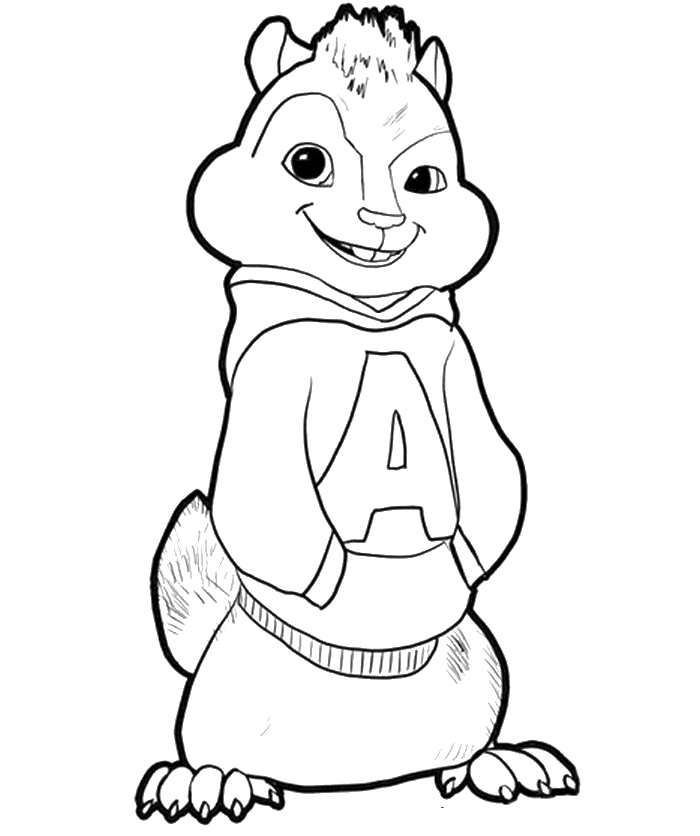 Dibujo para colorear: Alvin and the Chipmunks (Películas de animación) #128424 - Dibujos para Colorear e Imprimir Gratis