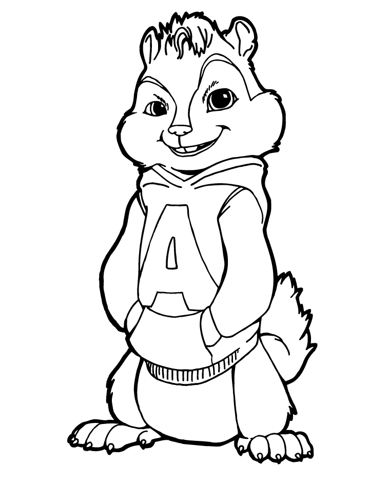 Dibujo para colorear: Alvin and the Chipmunks (Películas de animación) #128437 - Dibujos para Colorear e Imprimir Gratis