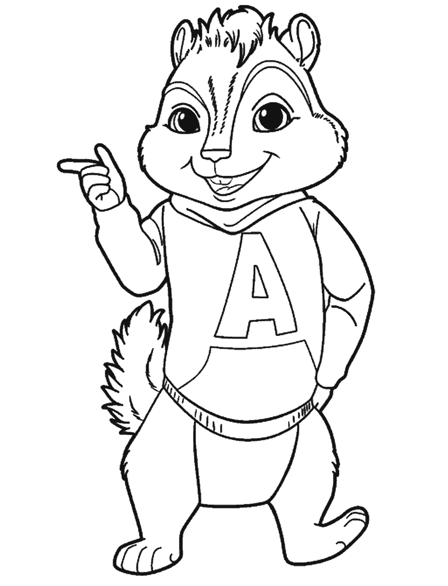 Dibujo para colorear: Alvin and the Chipmunks (Películas de animación) #128462 - Dibujos para Colorear e Imprimir Gratis