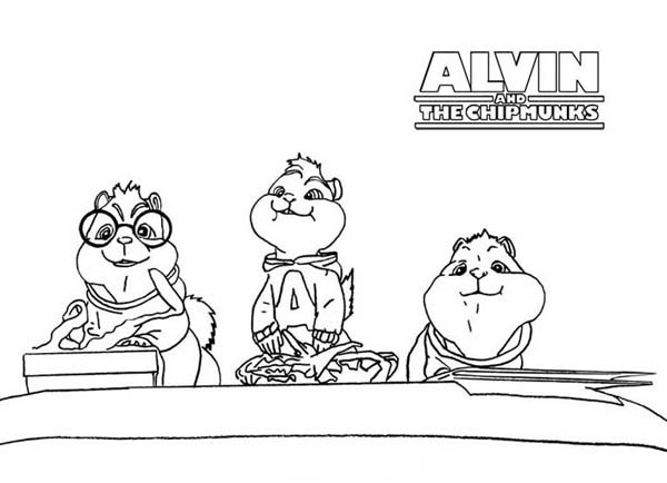 Dibujo para colorear: Alvin and the Chipmunks (Películas de animación) #128464 - Dibujos para Colorear e Imprimir Gratis