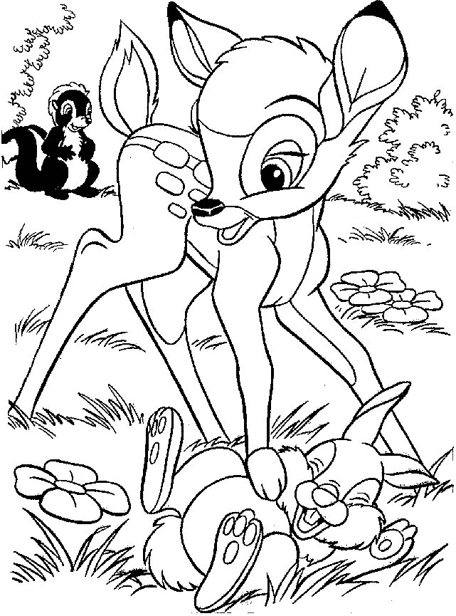 Dibujo para colorear: Bambi (Películas de animación) #128509 - Dibujos para Colorear e Imprimir Gratis