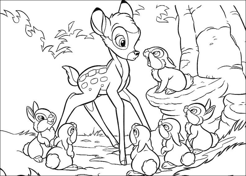 Dibujo para colorear: Bambi (Películas de animación) #128510 - Dibujos para Colorear e Imprimir Gratis