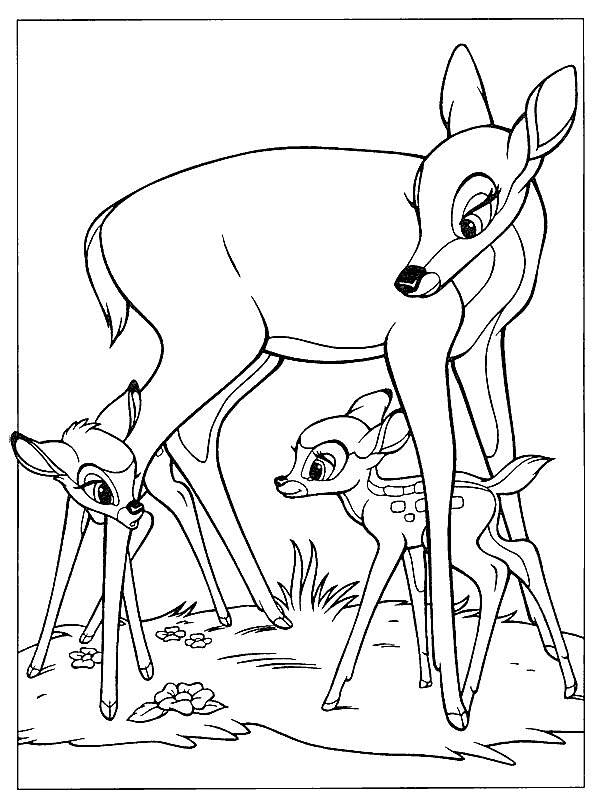 Dibujo para colorear: Bambi (Películas de animación) #128512 - Dibujos para Colorear e Imprimir Gratis
