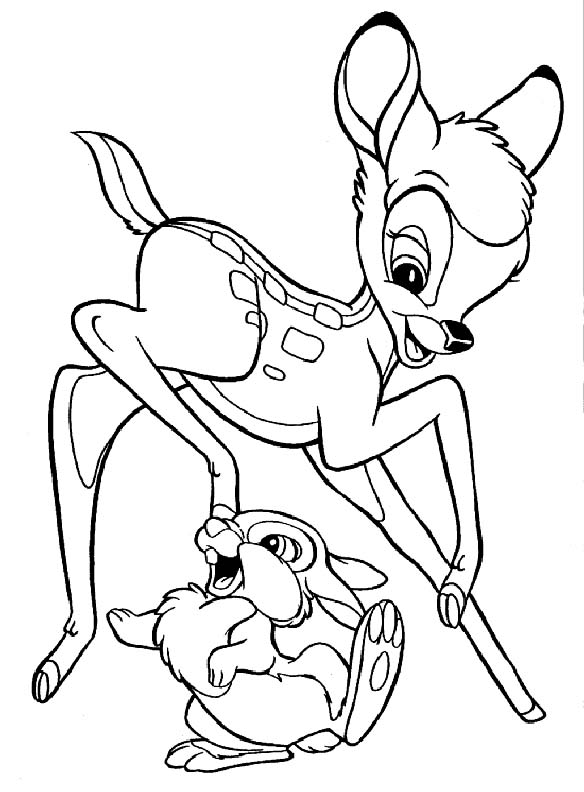 Dibujo para colorear: Bambi (Películas de animación) #128514 - Dibujos para Colorear e Imprimir Gratis