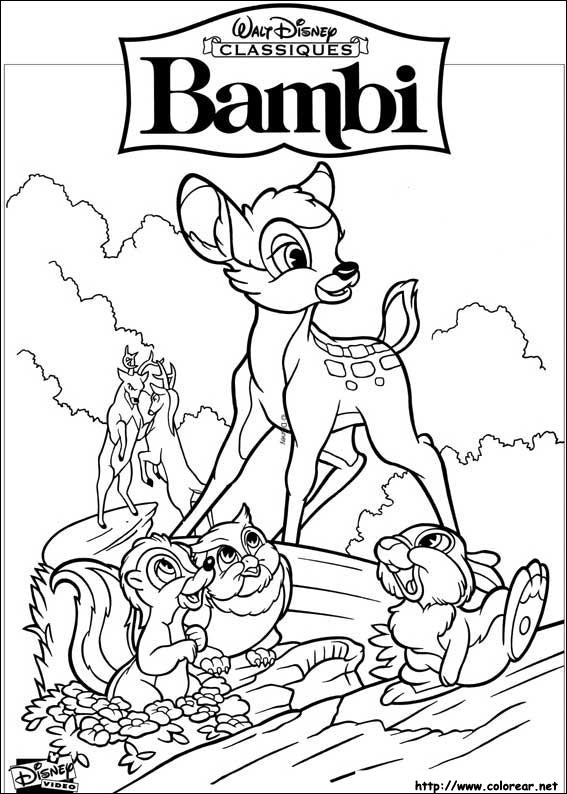 Dibujo para colorear: Bambi (Películas de animación) #128520 - Dibujos para Colorear e Imprimir Gratis