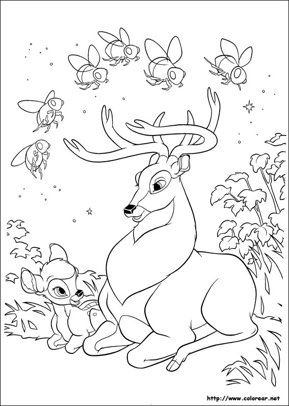 Dibujo para colorear: Bambi (Películas de animación) #128581 - Dibujos para Colorear e Imprimir Gratis