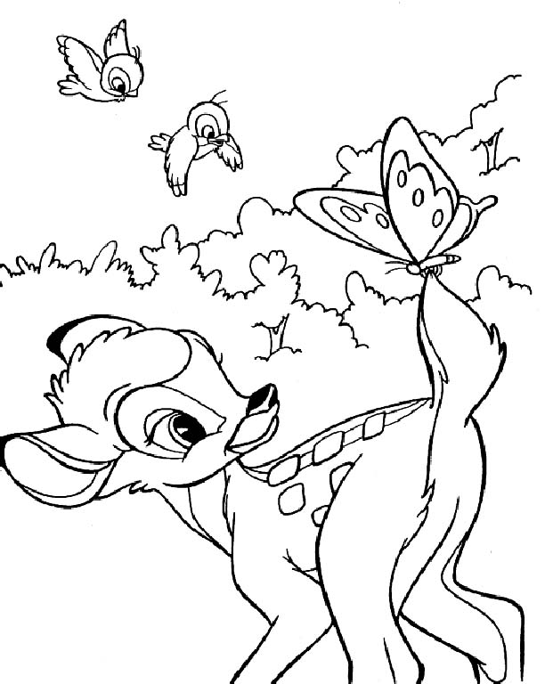 Dibujo para colorear: Bambi (Películas de animación) #128599 - Dibujos para Colorear e Imprimir Gratis