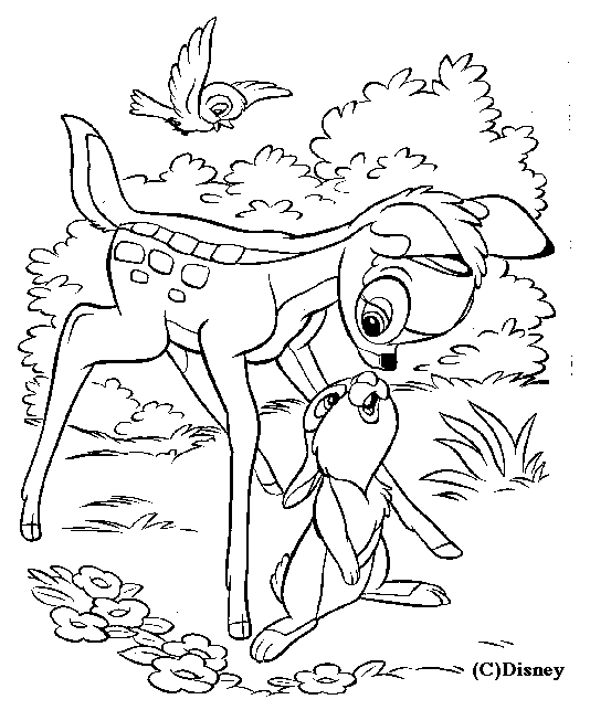 Dibujo para colorear: Bambi (Películas de animación) #128602 - Dibujos para Colorear e Imprimir Gratis
