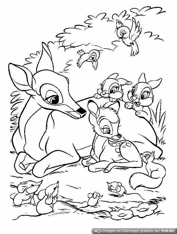 Dibujo para colorear: Bambi (Películas de animación) #128626 - Dibujos para Colorear e Imprimir Gratis