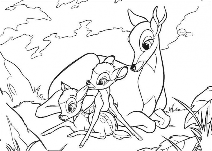 Dibujo para colorear: Bambi (Películas de animación) #128634 - Dibujos para Colorear e Imprimir Gratis