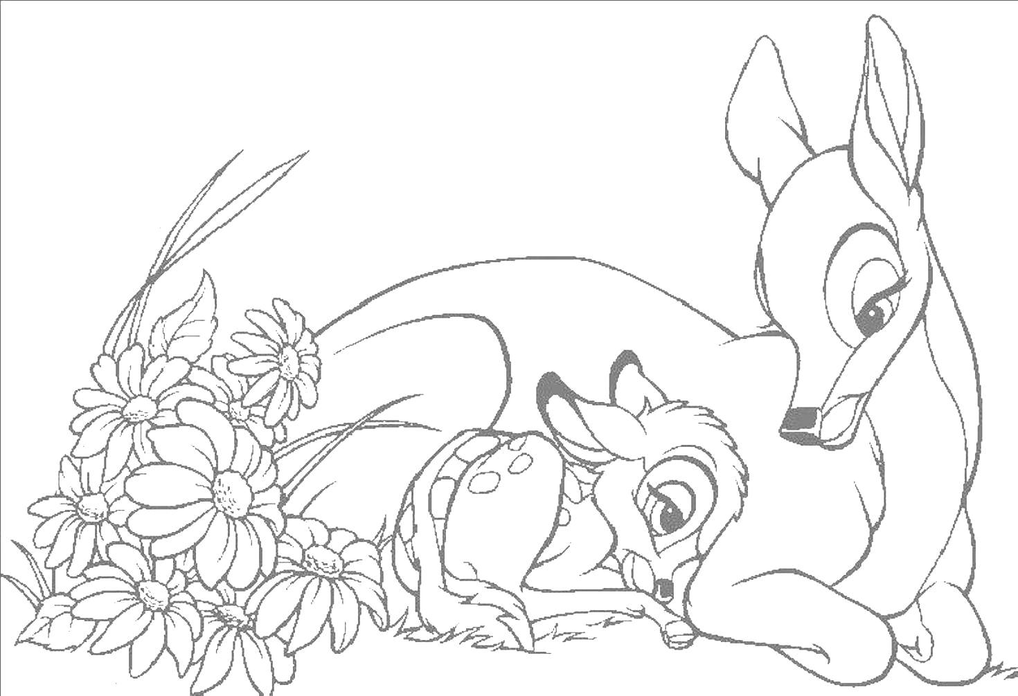 Dibujo para colorear: Bambi (Películas de animación) #128655 - Dibujos para Colorear e Imprimir Gratis
