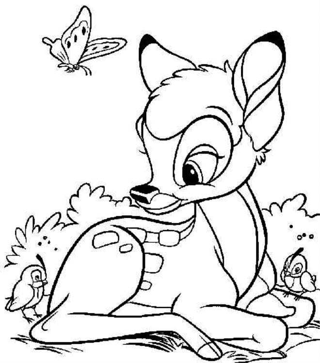 Dibujo para colorear: Bambi (Películas de animación) #128671 - Dibujos para Colorear e Imprimir Gratis