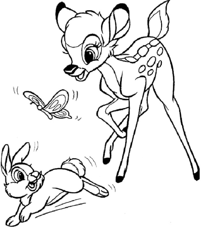 Dibujo para colorear: Bambi (Películas de animación) #128685 - Dibujos para Colorear e Imprimir Gratis
