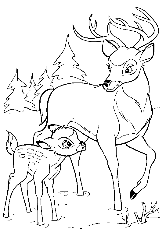 Dibujo para colorear: Bambi (Películas de animación) #128686 - Dibujos para Colorear e Imprimir Gratis