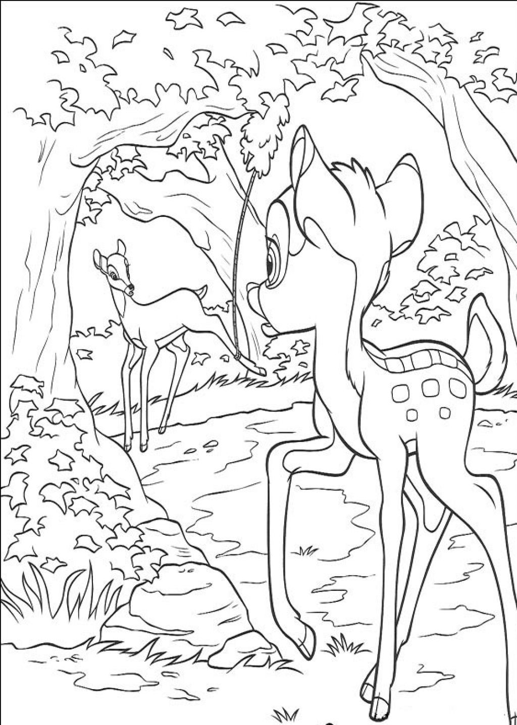 Dibujo para colorear: Bambi (Películas de animación) #128691 - Dibujos para Colorear e Imprimir Gratis