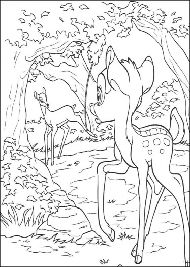Dibujo para colorear: Bambi (Películas de animación) #128719 - Dibujos para Colorear e Imprimir Gratis