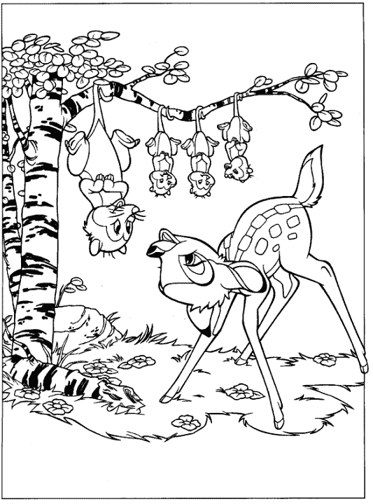 Dibujo para colorear: Bambi (Películas de animación) #128720 - Dibujos para Colorear e Imprimir Gratis
