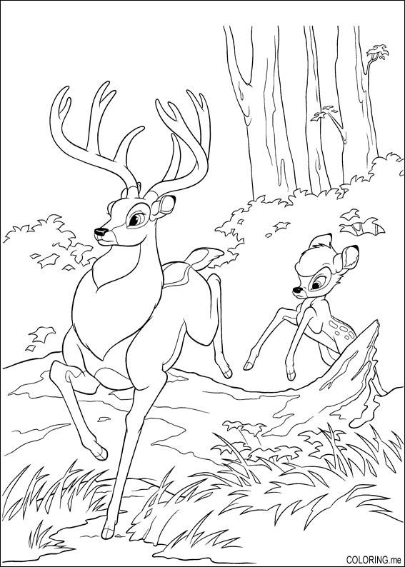 Dibujo para colorear: Bambi (Películas de animación) #128733 - Dibujos para Colorear e Imprimir Gratis