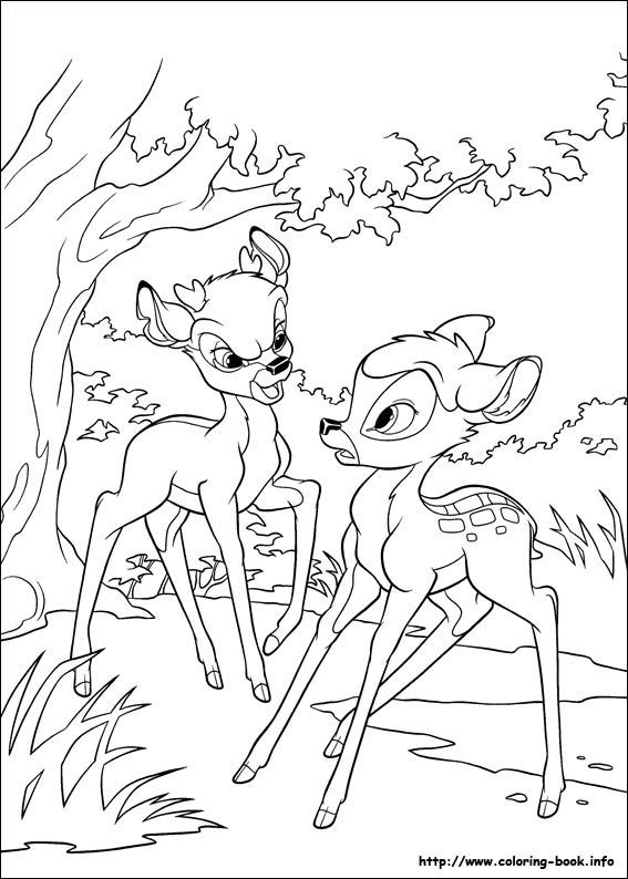 Dibujo para colorear: Bambi (Películas de animación) #128743 - Dibujos para Colorear e Imprimir Gratis