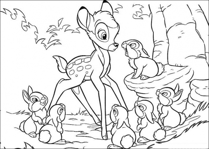 Dibujo para colorear: Bambi (Películas de animación) #128744 - Dibujos para Colorear e Imprimir Gratis