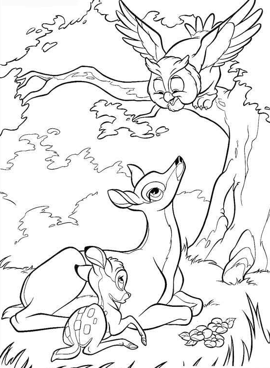 Dibujo para colorear: Bambi (Películas de animación) #128750 - Dibujos para Colorear e Imprimir Gratis