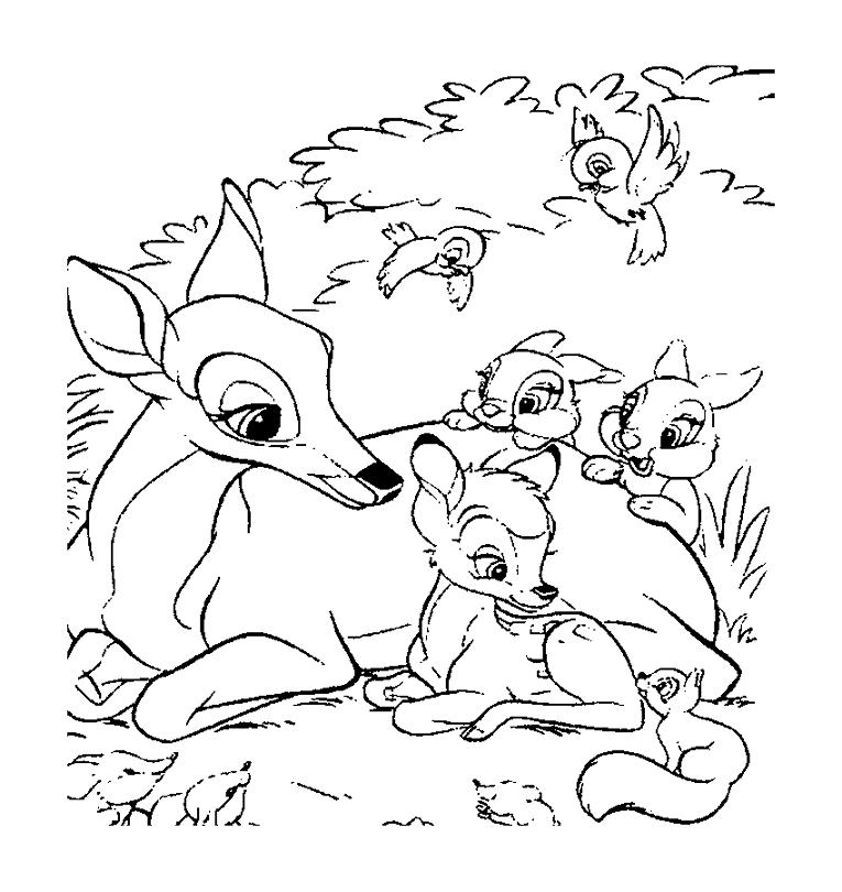Dibujo para colorear: Bambi (Películas de animación) #128763 - Dibujos para Colorear e Imprimir Gratis