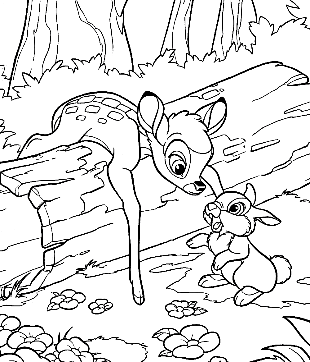 Dibujo para colorear: Bambi (Películas de animación) #128782 - Dibujos para Colorear e Imprimir Gratis