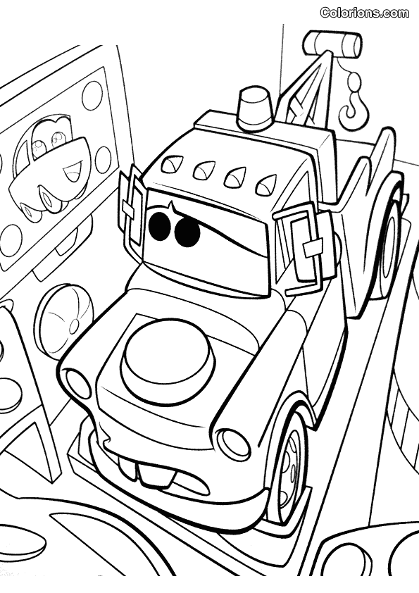 Dibujo para colorear: Cars (Películas de animación) #132544 - Dibujos para Colorear e Imprimir Gratis