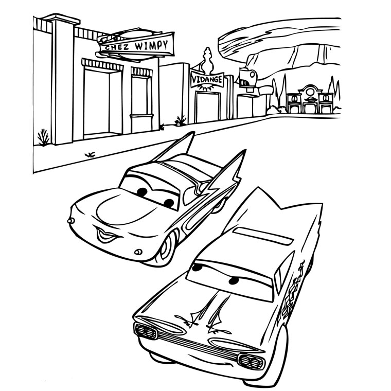 Dibujo para colorear: Cars (Películas de animación) #132607 - Dibujos para Colorear e Imprimir Gratis