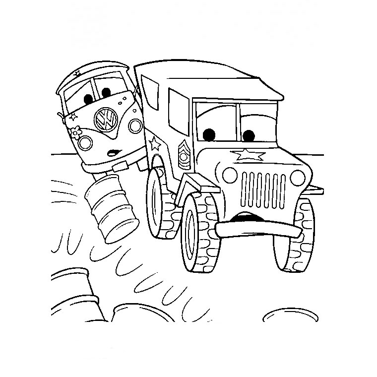 Dibujo para colorear: Cars (Películas de animación) #132628 - Dibujos para Colorear e Imprimir Gratis