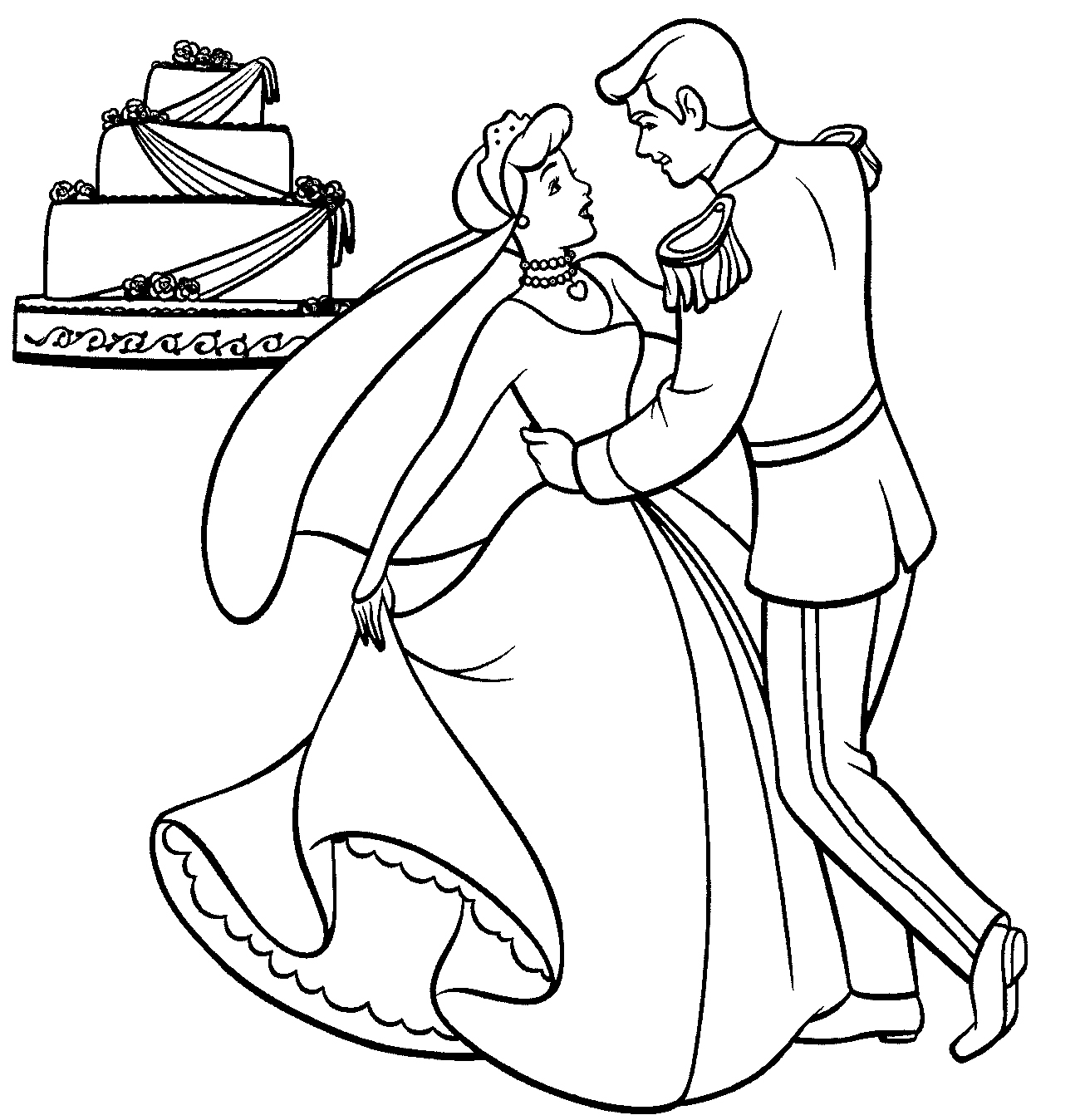 Dibujo para colorear: Cinderella (Películas de animación) #129482 - Dibujos para Colorear e Imprimir Gratis
