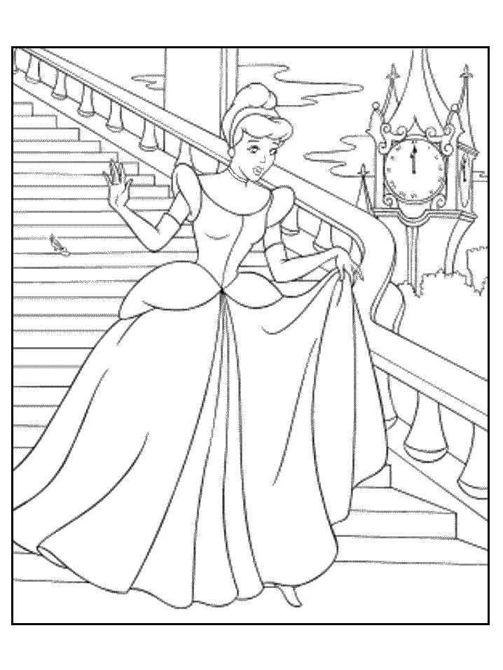 Dibujo para colorear: Cinderella (Películas de animación) #129483 - Dibujos para Colorear e Imprimir Gratis