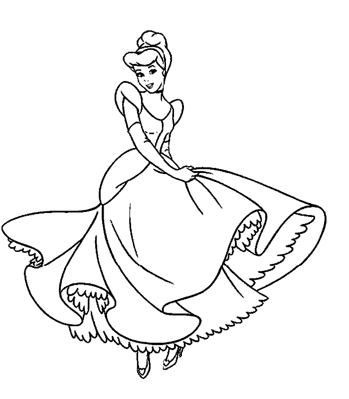 Dibujo para colorear: Cinderella (Películas de animación) #129485 - Dibujos para Colorear e Imprimir Gratis