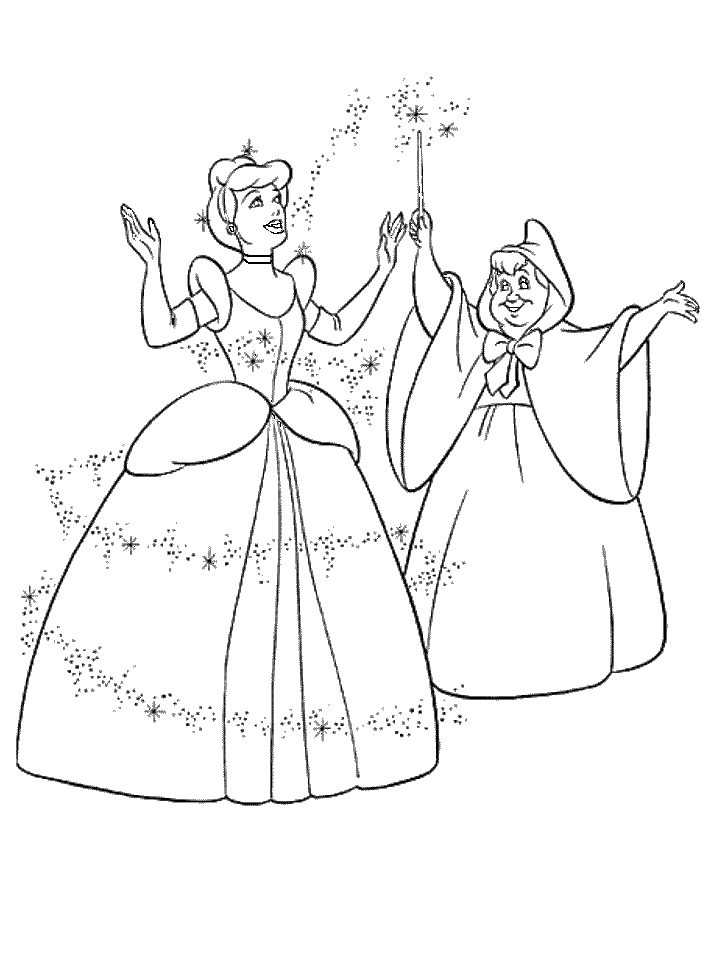 Dibujo para colorear: Cinderella (Películas de animación) #129489 - Dibujos para Colorear e Imprimir Gratis