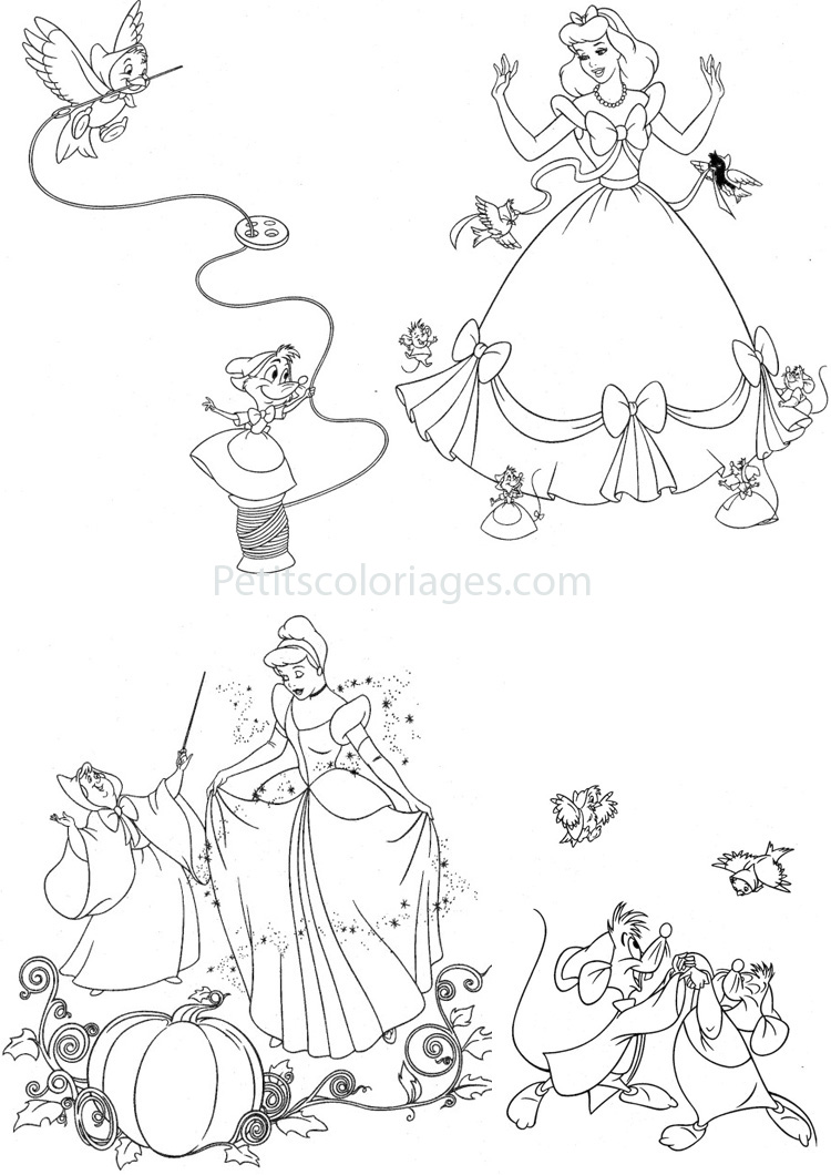 Dibujo para colorear: Cinderella (Películas de animación) #129491 - Dibujos para Colorear e Imprimir Gratis