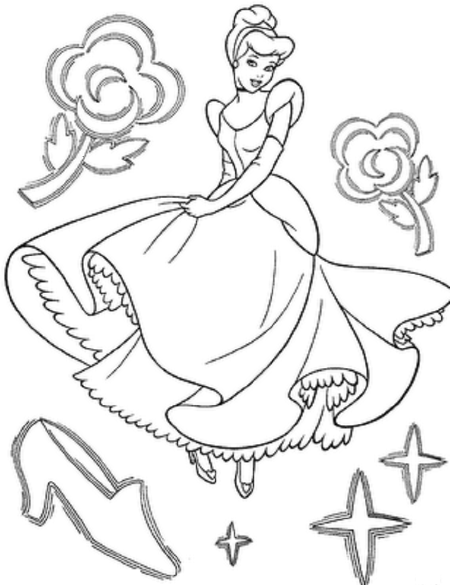 Dibujo para colorear: Cinderella (Películas de animación) #129498 - Dibujos para Colorear e Imprimir Gratis