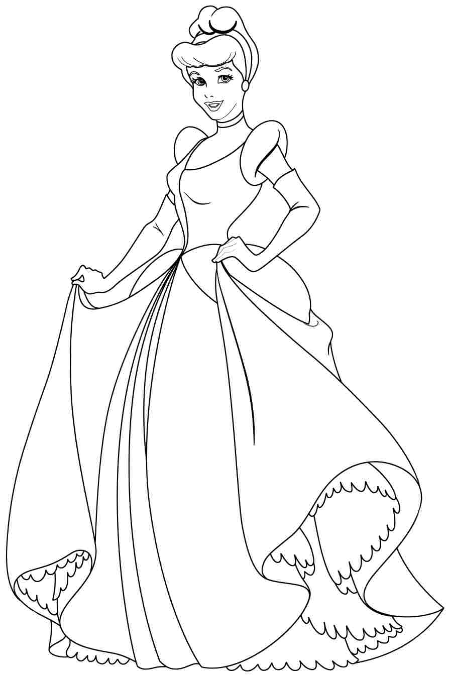 Dibujo para colorear: Cinderella (Películas de animación) #129529 - Dibujos para Colorear e Imprimir Gratis