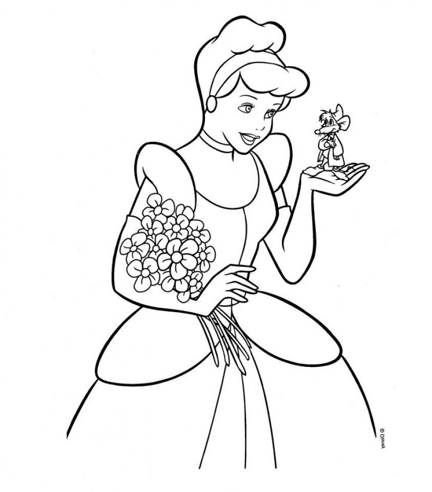 Dibujo para colorear: Cinderella (Películas de animación) #129530 - Dibujos para Colorear e Imprimir Gratis