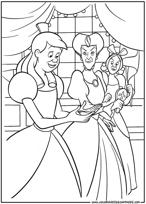 Dibujo para colorear: Cinderella (Películas de animación) #129532 - Dibujos para Colorear e Imprimir Gratis