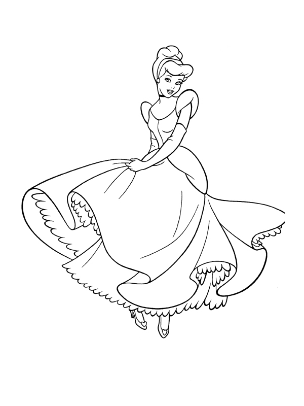 Dibujo para colorear: Cinderella (Películas de animación) #129544 - Dibujos para Colorear e Imprimir Gratis